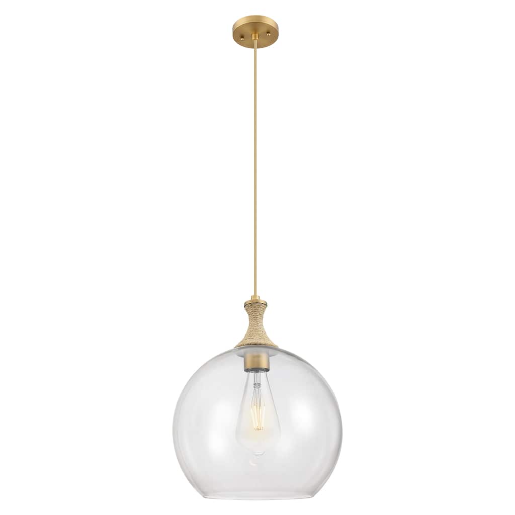 Innovations Lighting Downtown Urban - Astor - 1 Light 14" Rope Detailed Cord Hung Pendant