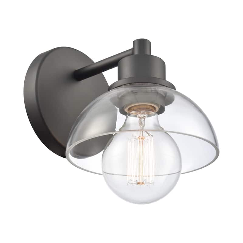 Elk Home Julian Brushed Gold With Glass Shade 2 Light Vanity Light