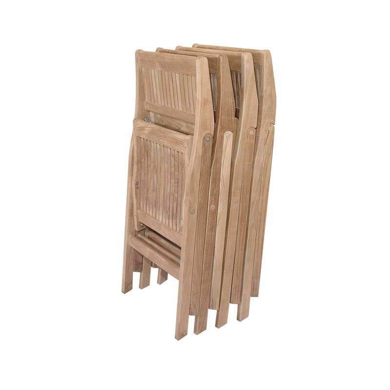 Windsor Teak Outdoor Dining Chair - Foldable (Set of 2) - N/A