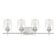 preview thumbnail 12 of 13, Savoy House Octave 4 Light 29" Wide Bathroom Vanity Light Satin Nickel