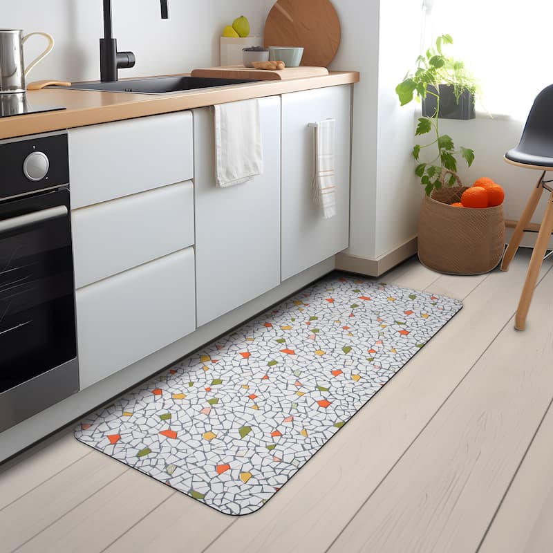 Ray Star kitchen wonderful matGreatcolored crushed stones pattern - 20"X40"X0.31"