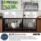 preview thumbnail 3 of 7, Karran Elite Undermount Stainless Steel 33 in. 16-Gauge Double Bowl 60/40 Kitchen Sink Kit
