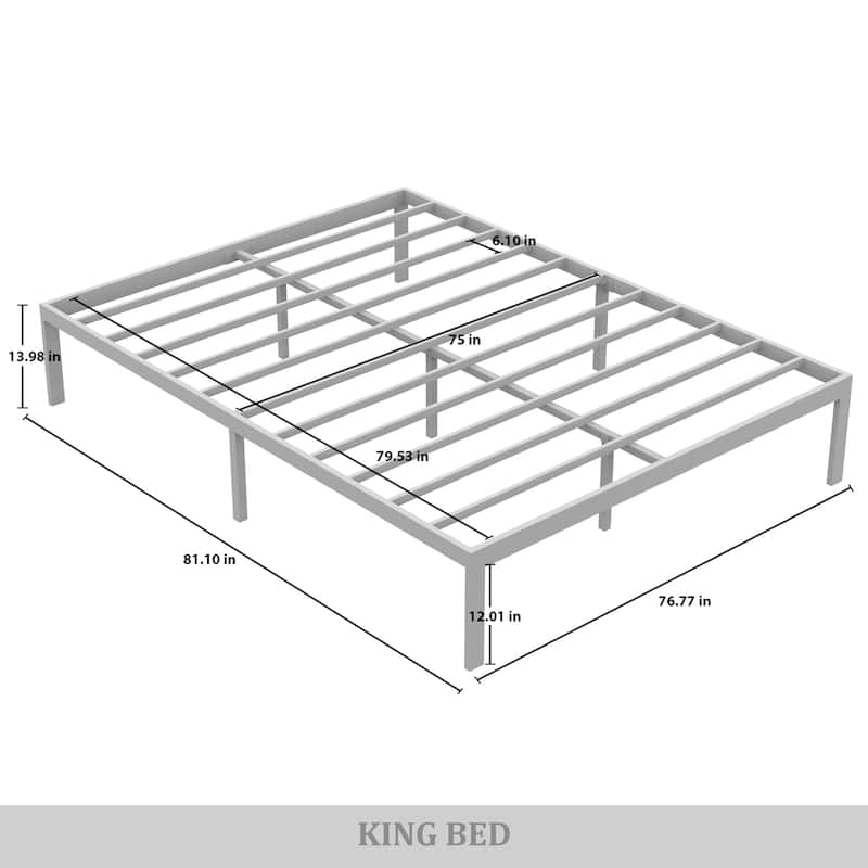 CraftPorch Minimalist Metal Platform Bed