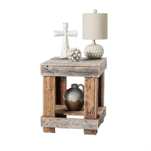 Handmade Del Hutson Designs Barnwood End Table. Opens flyout.