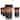 Artland Set of 4 Orange and Black Highball Glasses - 11.5 oz