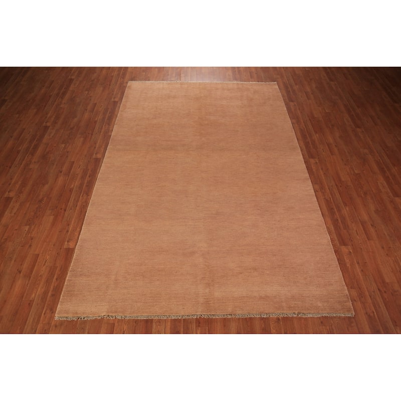 Modern Gabbeh Oriental Area Rug Hand-Knotted Living Room Wool Carpet - 6'9" x 9'9"