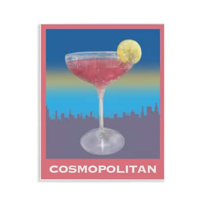 Stupell Cosmopolitan over Cityscape Wall Plaque Art Design By Matthew Piotrowicz