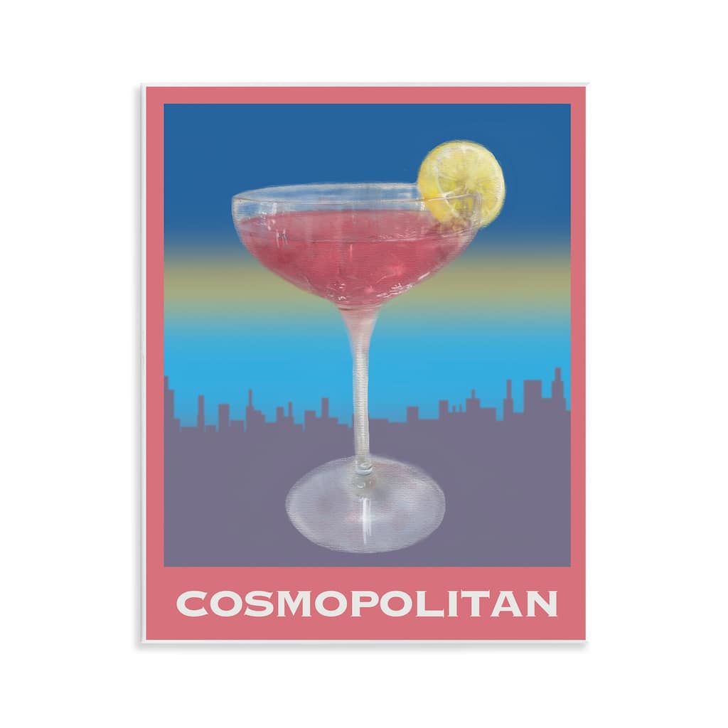Stupell Cosmopolitan over Cityscape Wall Plaque Art Design By Matthew Piotrowicz