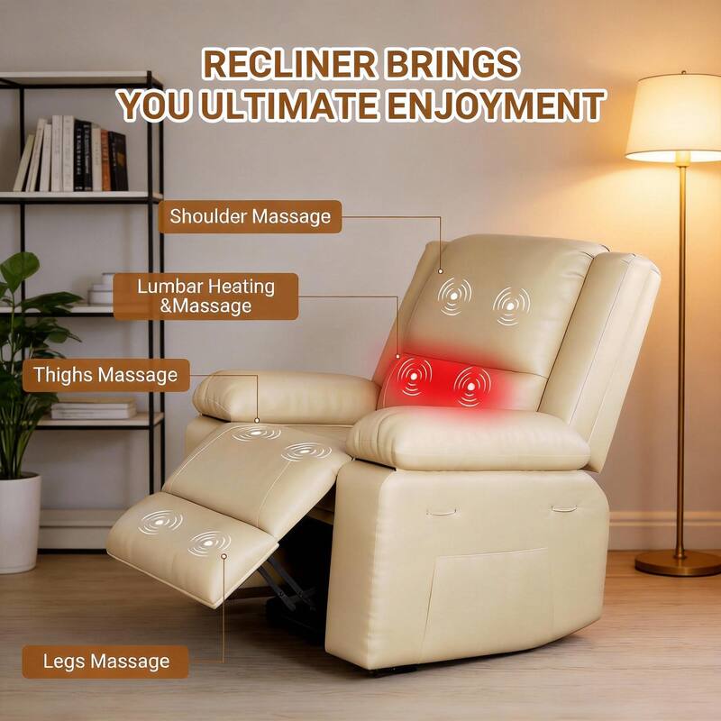 Power Lift Recliner, with Massage & Heat