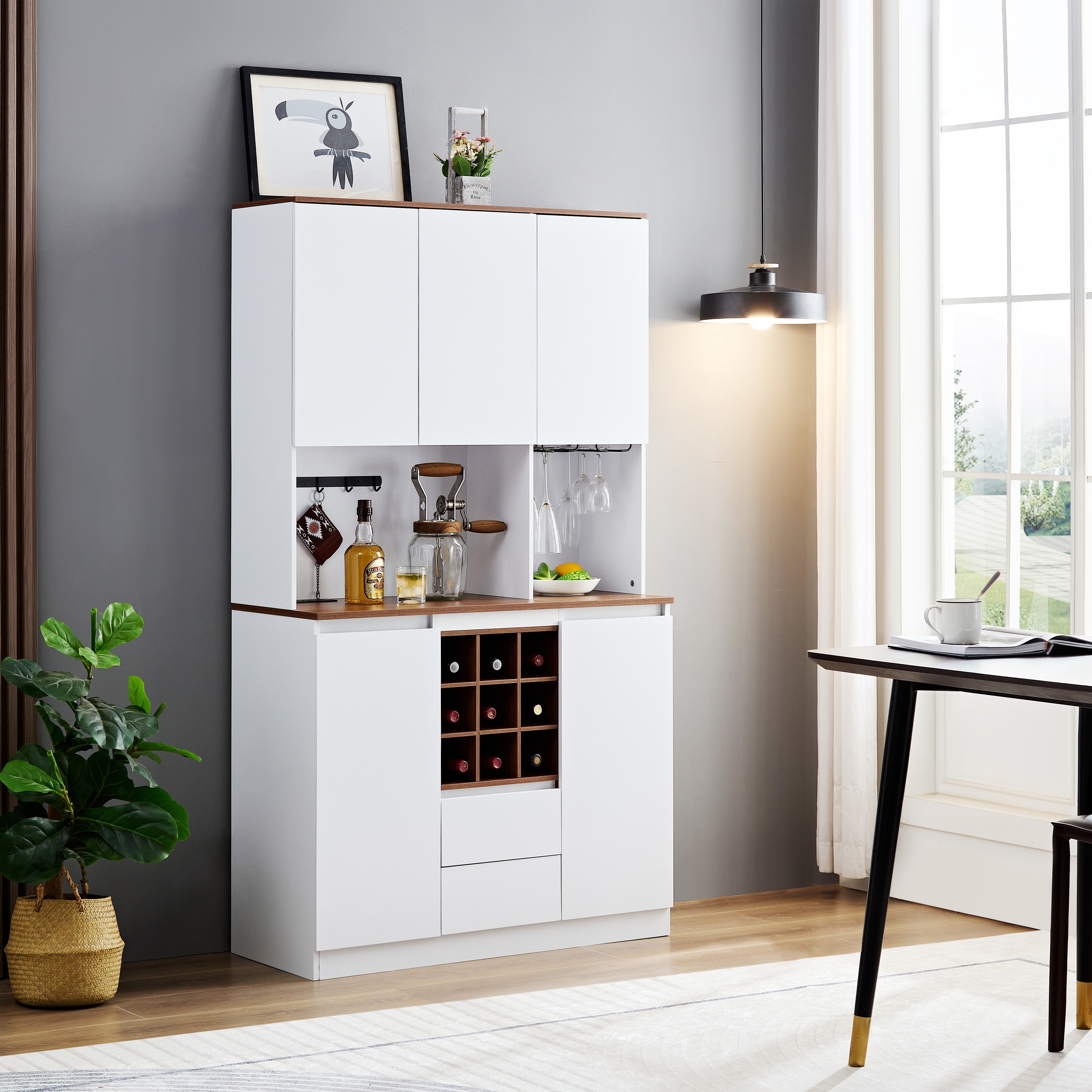 Farmhouse style wine cabinet hot sale