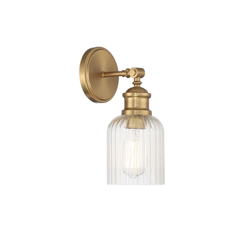 Meridian M90083 12" Tall Wall Sconce - Natural Brass
