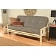 preview thumbnail 27 of 34, Porch & Den Kern Antique Wood Futon Set with Innerspring Mattress Taxi Seaport