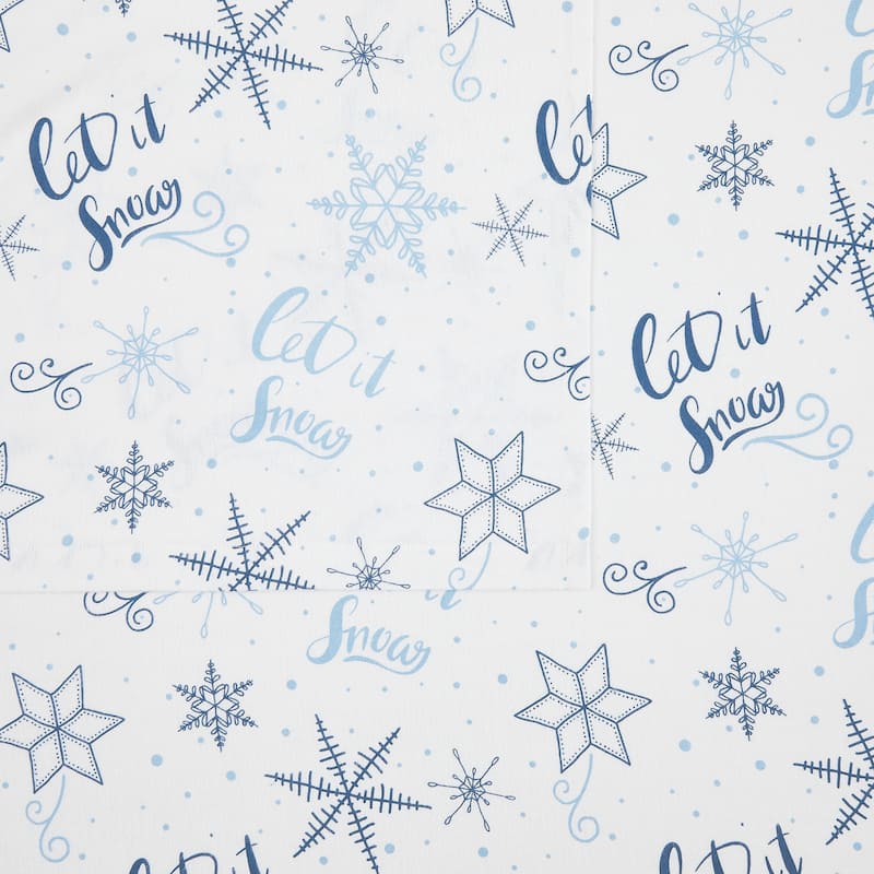 Truly Soft Printed and Solid Cotton Flannel 4 Piece Sheet Set