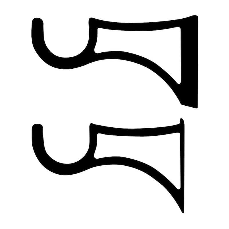 Curtain Brackets for 1 Inch Rods (pair)