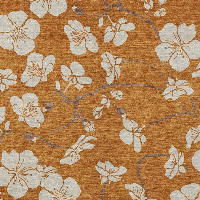 HomeRoots Floral Transitional Rectangle Outdoor Rug