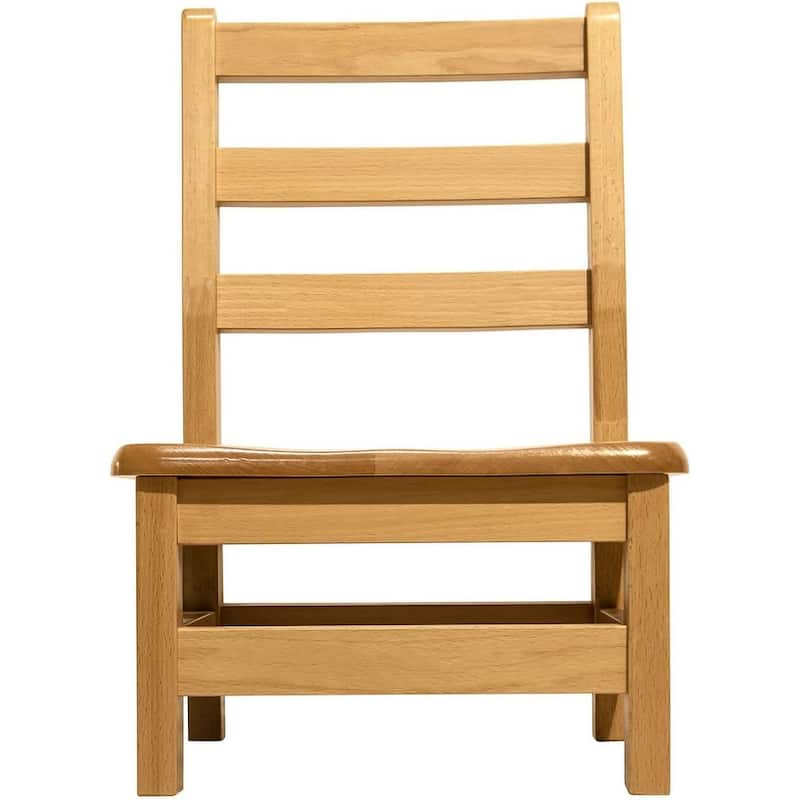 RRI Goods Ladderback Kids Chair, Classroom Seating Toddler Fully Assembled Beechwood Chair Set of 2