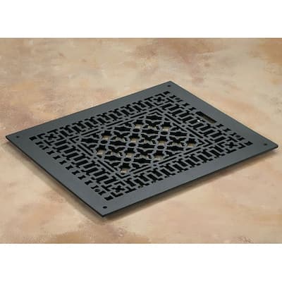 Reggio Registers Scroll Series 10-1/4" x 12-1/4" Floor Grille without