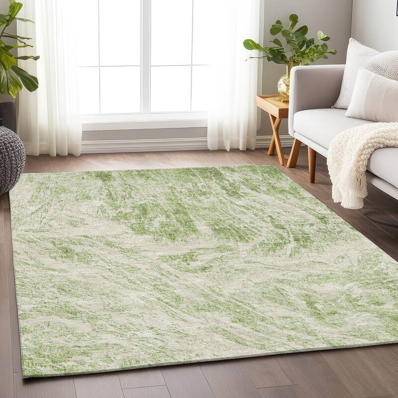 Premium Washable Super Soft Modern Tide Mayfield Rug - Aloe - 5' x 7'6"