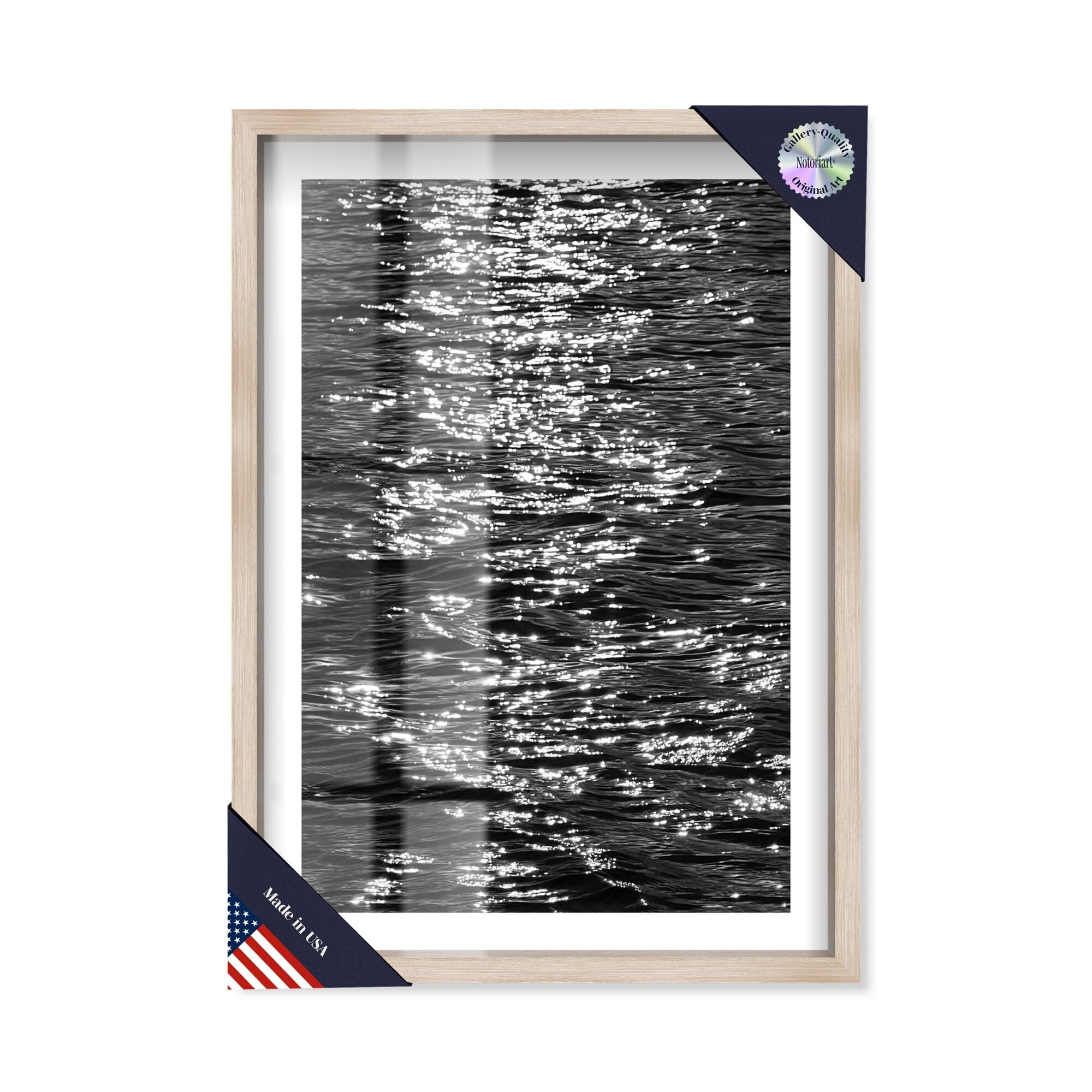 Sunset Reflections In Water Shadowbox Print by Notoriart