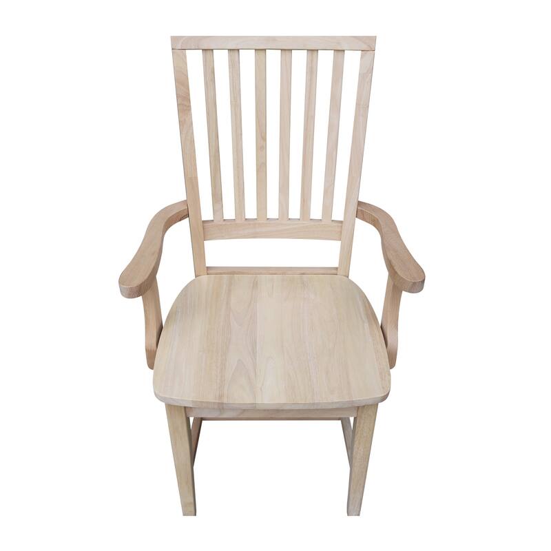 Copper Grove Ruellia Ready-to-finish Parawood Side Chair with Arms - Unfinished