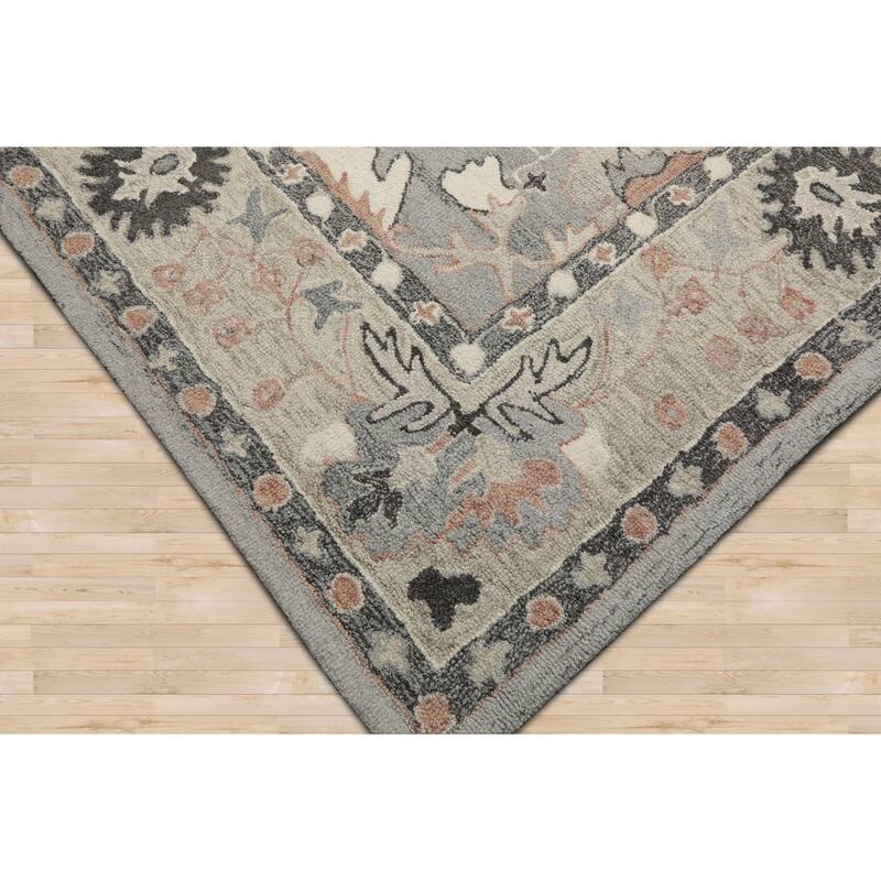 Multi Size Grey Handcrafted Wool Area Rug Transitional Arts & Crafts