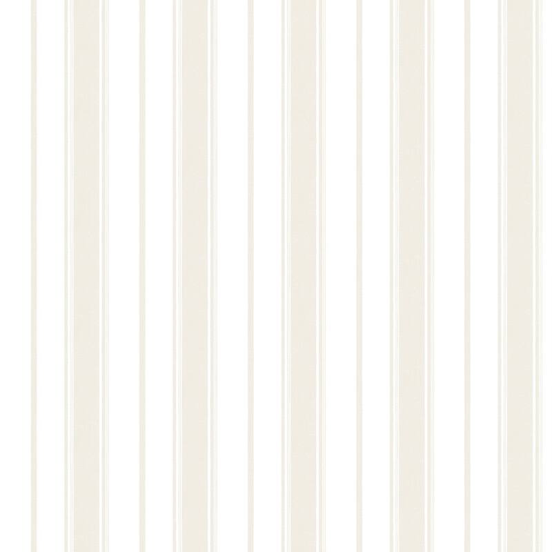 Seabrook Designs Chic Stripe Unpasted Wallpaper - 20.5 in. W x 33 ft. L - Beige & White