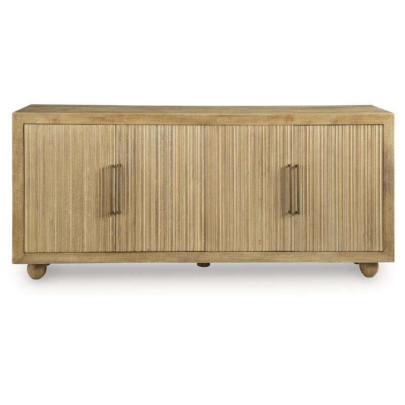 Signature Design by Ashley Niam Light Brown Accent Cabinet - 68" W x 16" D x 32" H