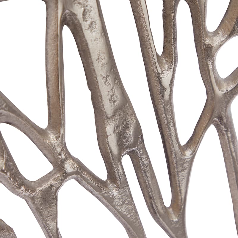 Aluminum Metal Coral Inspired Wall Decor - Set of 2 Gold or Silver - Roche River Decor