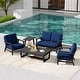 preview thumbnail 36 of 99, 5-Piece Teak Outdoor Conversation Set with Tables.