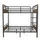 preview thumbnail 37 of 37, Metal Bunk Bed Retro Black Bed Frame with Ladder and Guardrail, Industrial Detachable Bunkbeds Convertible 2 Platform Beds