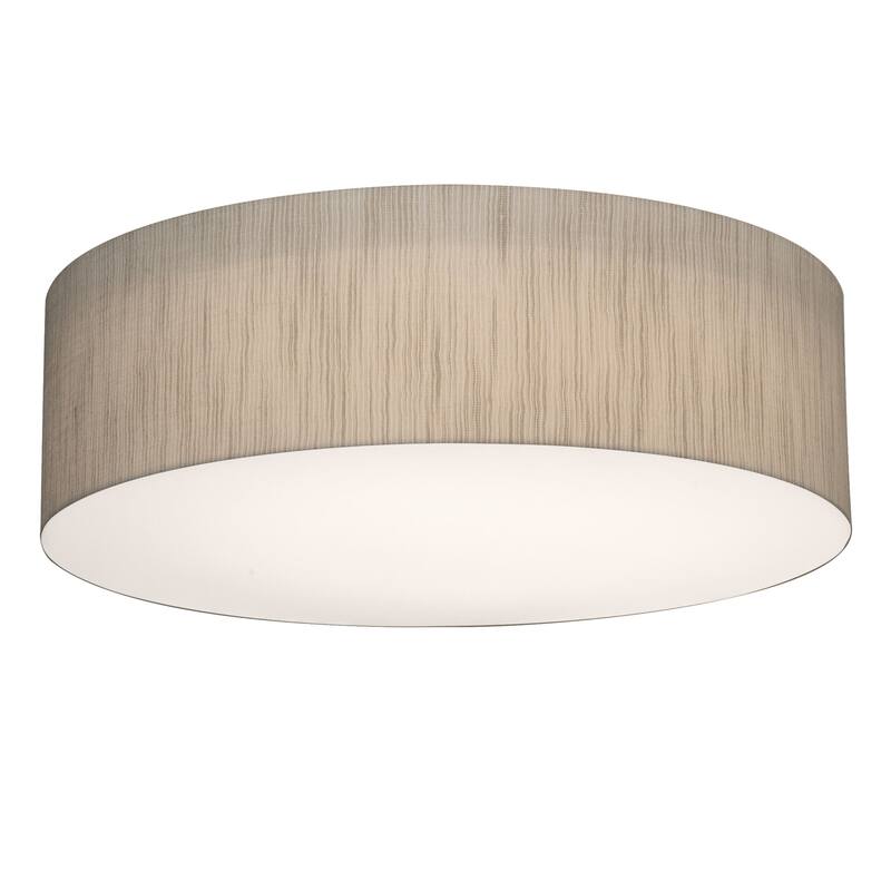 AFX ANF1524MB Anton 3 Light 15" Wide Flush Mount Drum Ceiling Fixture - Jute