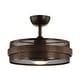 preview thumbnail 4 of 13, 21" Rustic Bronze Metal Chandelier Encolosed Ceiling Fan with Light and Remote
