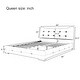preview thumbnail 4 of 7, Modern Queen Size PU Upholstered Platform Bed with Ergonomic Wingback Headboard, No Box Spring Needed, Cream