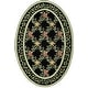 preview thumbnail 41 of 57, SAFAVIEH Handmade Chelsea Karley Trellis French Country Wool Rug 4'6" x 6'6" Oval - Black - Oval