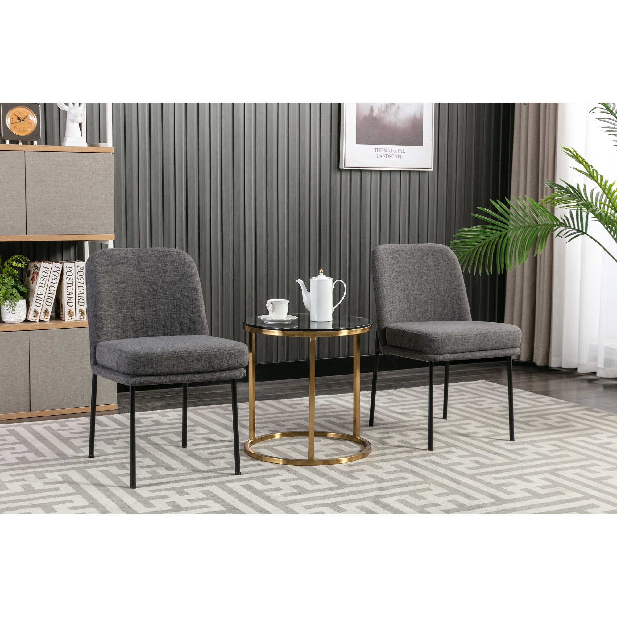 Iron leg dining best sale chair