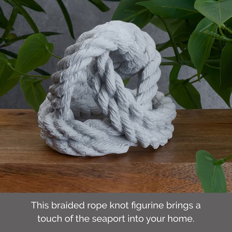 Elements Braided Rope Knot Figurine, 5X4