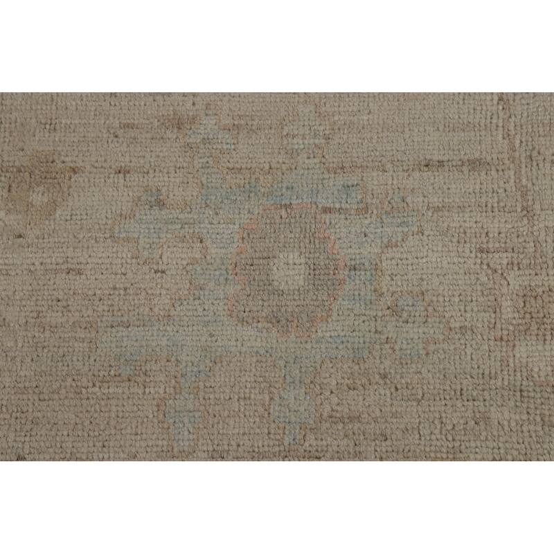 Vegetable Dye Transitional Oushak Turkish Rug Hand-Knotted Wool Carpet - 7'10" x 10'0"