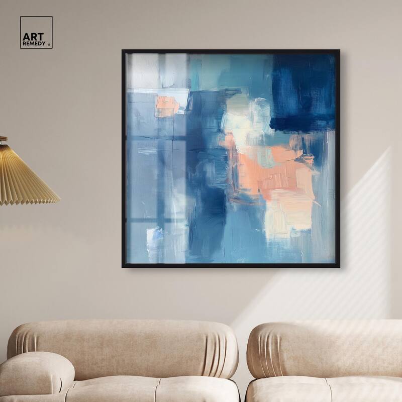 Whispering Blue II Shadowbox by Art Remedy