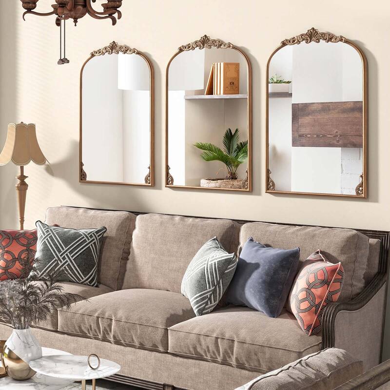 Costway 30" x 20"/36" x 24"/38" x 26" Gold Traditional Vintage Ornate