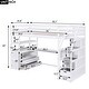 preview thumbnail 19 of 29, Wood Loft Bed Twin Size Full Size with Desk and Shelves Two Built-in Drawers Storage Staircase