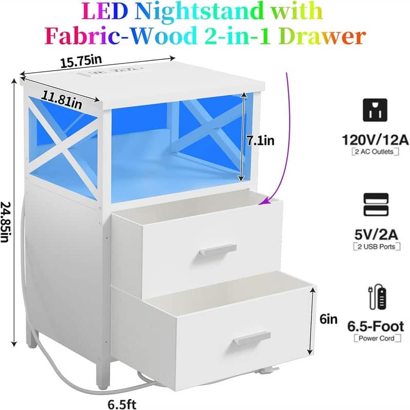 Nightstand with Charging Station
