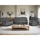 preview thumbnail 11 of 50, Modern 3-Piece Manual Reclining Living Room Sofa Set with Dropdown Table and Console Recliner+Loveseat+Sofa - Grey