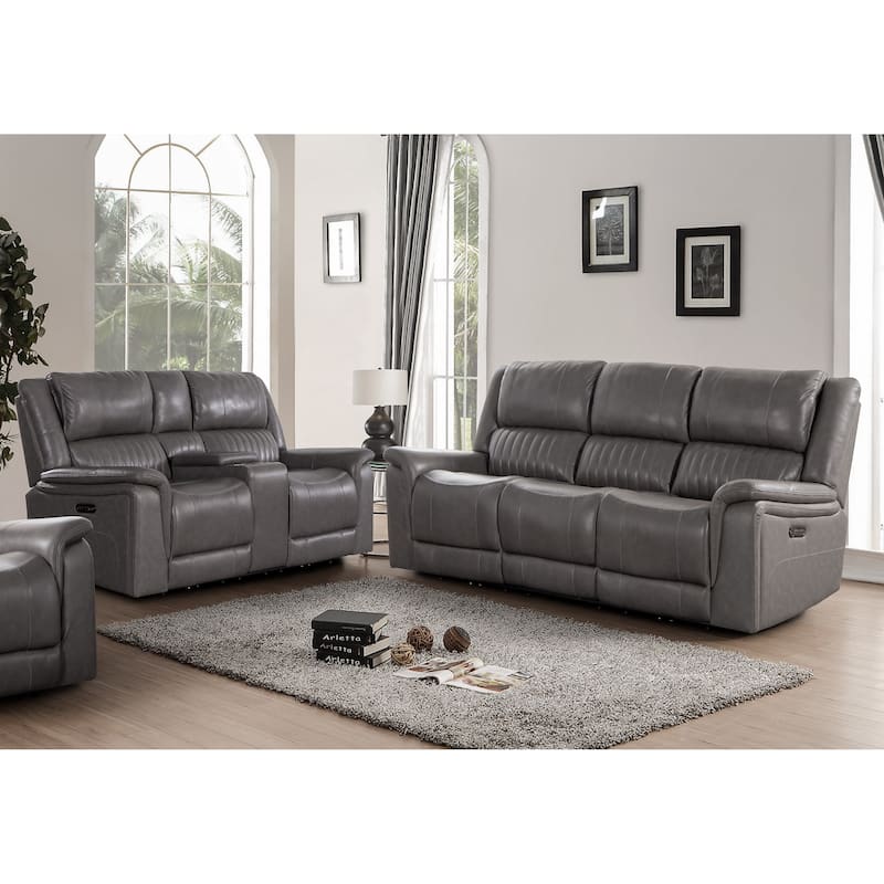 Palmer Top Grain Italian Leather Sofa & Loveseat Set
