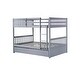 preview thumbnail 10 of 34, Aesthetic Full Over Full Wood Kids Bunk Bed with Trundle,Guardrail