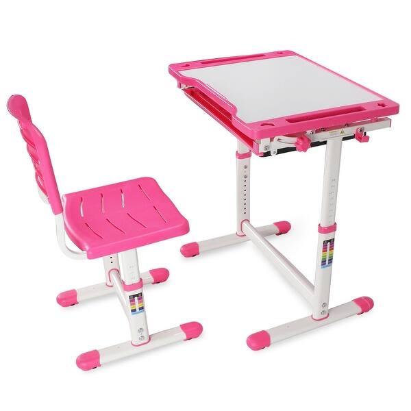 Shop Kidzone Adjustable Children S Desk Chair Set Kids Study