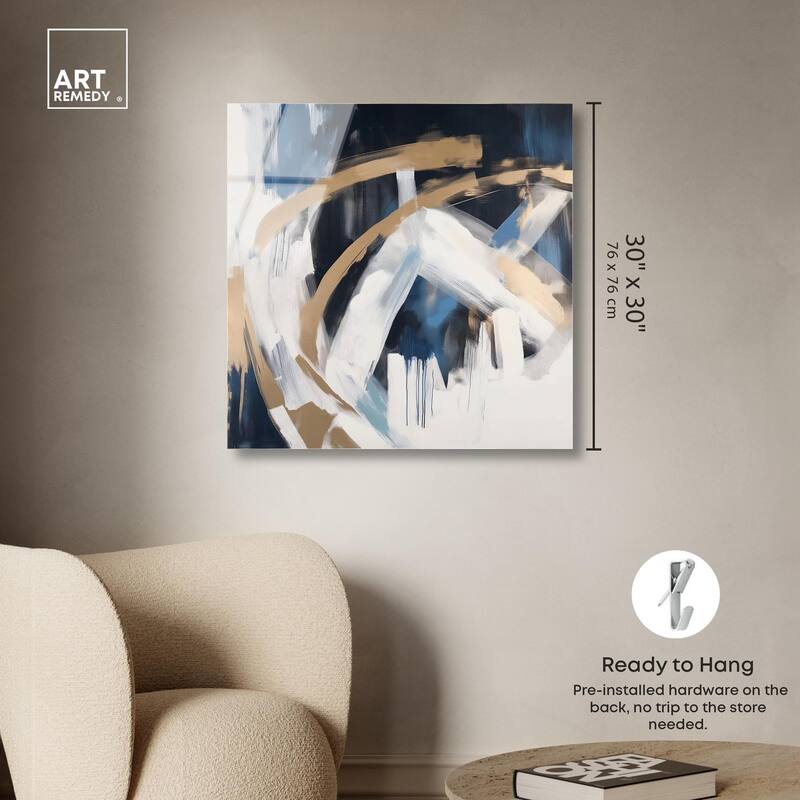 Golden Vortex II Acrylic by Art Remedy, Ready to Hang