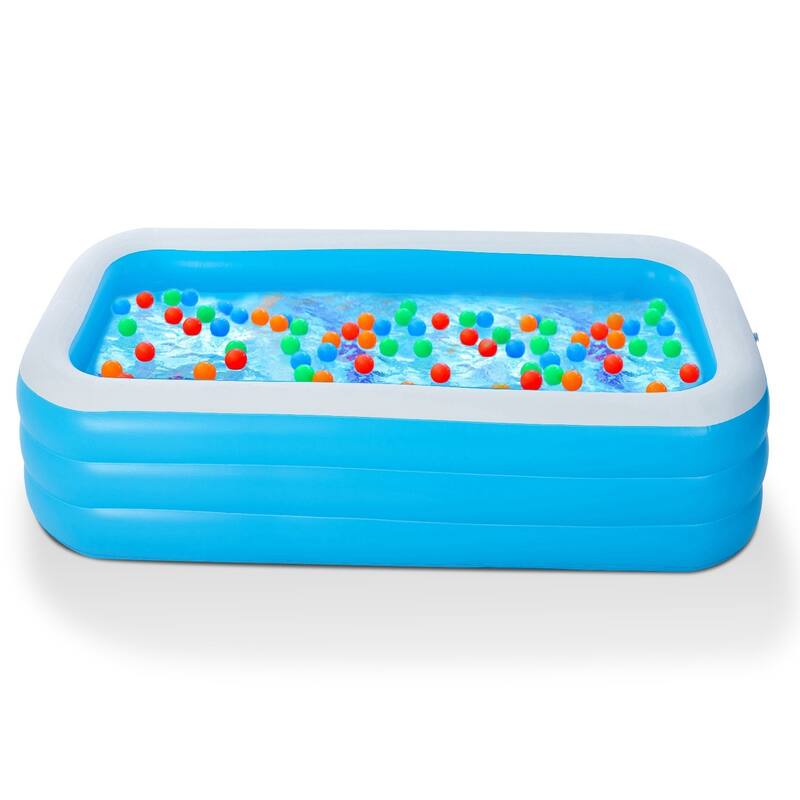 Inflatable Swimming Pools Family Swim Play Center Pool Blow up Kiddie Pool - 305*183*60cm/120*72*24inch