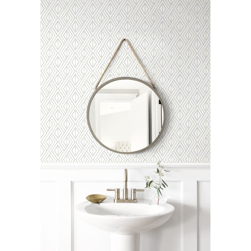 Luxe Haven Boho Grid Toile Peel and Stick Wallpaper