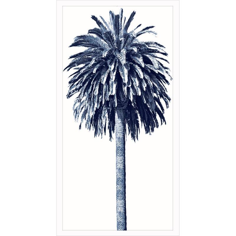 Palm Tree Blue II Framed Art Giclee Under Glass - 50 X 26 X 3