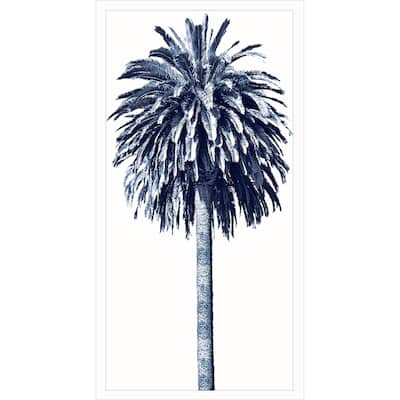 Palm Tree Blue II Framed Art Giclee Under Glass
